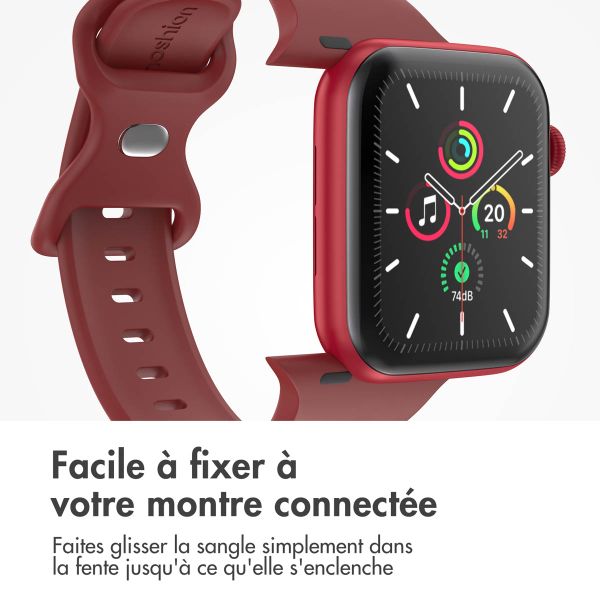 imoshion Bracelet en silicone⁺ Apple Watch | 44/45/46/49 mm - Taille M/L - Wine