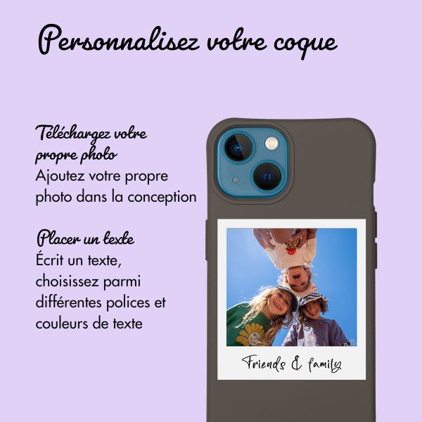 Coque Color MagSafe avec cordon amovible et photo et/ou texte personnalisés Apple iPhone 13 - Polaroid