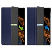 imoshion Coque tablette Trifold Galaxy Tab S8 Ultra - Bleu foncé