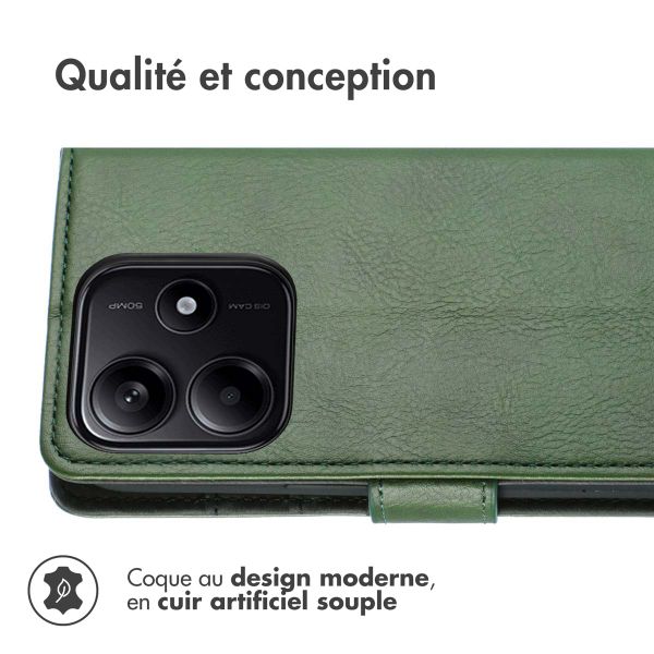 imoshion Étui de télephone portefeuille de luxe Xiaomi Redmi Note 14 (5G) - Vert