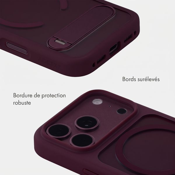 Accezz Coque arrière Hold avec MagSafe Apple iPhone 18 Pro / 17 Pro - Dark Cherry