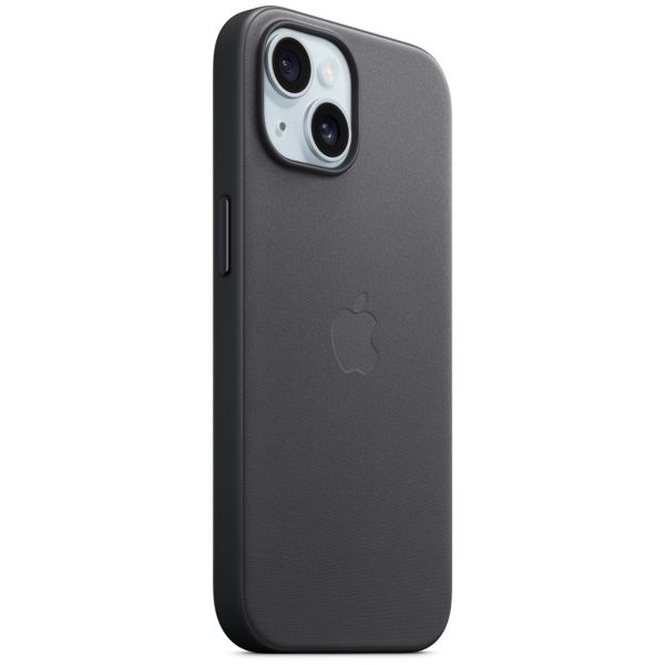 Apple Coque FineWoven MagSafe Apple iPhone 15 - Noir