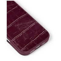 iDeal of Sweden Coque MagSafe en cuir végétalien Apple iPhone 16 - Fine Wine Croco