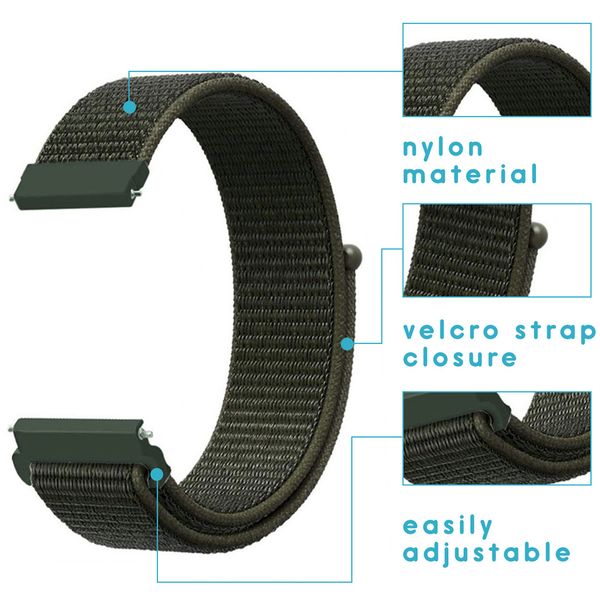 imoshion Bracelet en nylon Garmin Venu / Vivoactive 3 / Forerunner 245 - Vert