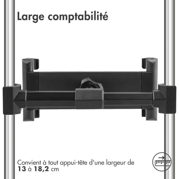 imoshion Support pour tablette à fixer sur l'appuie-tête de voiture - Noir
