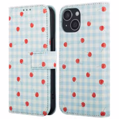 imoshion Étui de télephone portefeuille Design Apple iPhone 15 - Cherry Check