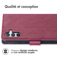 imoshion Étui de télephone portefeuille de luxe Samsung Galaxy A54 (5G) - Bordeaux
