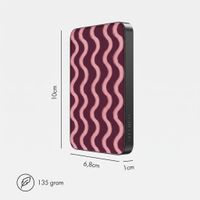 Selencia Powerbank Vivid 5 000 mAh - MagSafe et Qi - Black / Wavy Baby Burgundy
