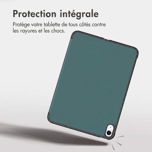 imoshion Coque tablette Trifold Apple iPad 11 (2025) 11 pouces A16 / iPad 10 (2022) 10.9 pouces - Vert foncé
