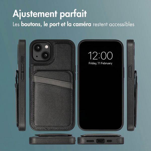 imoshion Coque arrière avec porte-cartes et support Apple iPhone 14 - Noir