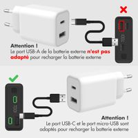 imoshion Ultra Series Aluminium Batterie externe 20.000 mAh - Charge rapide jusqu'à 33 watts - Cobalt Blue
