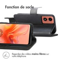 imoshion Étui de télephone portefeuille de luxe Motorola Moto G04 / G24 - Noir
