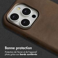 Accezz Coque MagSafe en cuir vintage Apple iPhone 15 Pro - Rustic Brown
