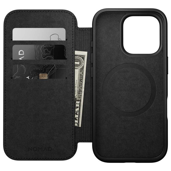 Nomad Étui de télephone portefeuille Modern Leather Folio Apple iPhone 16 Pro - English Tan