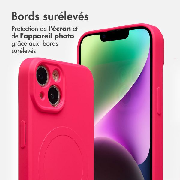 imoshion Coque Couleur avec MagSafe Apple iPhone 14 - Neon Pink