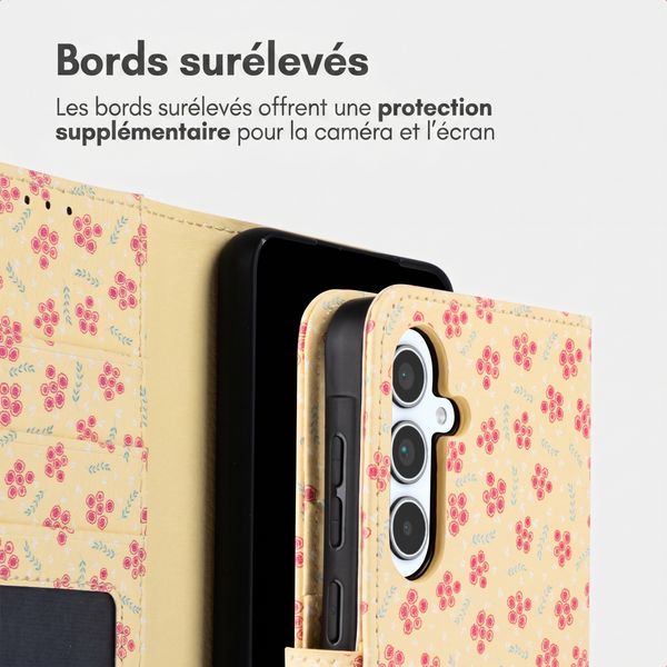 imoshion Étui de télephone portefeuille Design Samsung Galaxy A35 - Sunny Yellow Petite Flowers