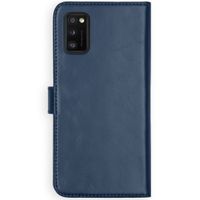 Selencia Étui portefeuille en cuir véritable Samsung Galaxy A41 - Bleu