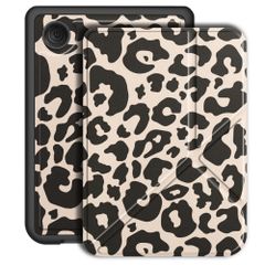 imoshion Étui de liseuse portefeuille design Pliable Kobo Clara Colour / BW - Leopard