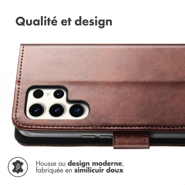 imoshion Étui de télephone portefeuille de luxe Samsung Galaxy S23 Ultra - Marron foncé