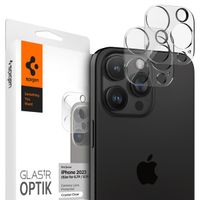 Spigen Optik Lens Protector - Protection complète de la caméra (lot de 2) Apple iPhone 16 Pro / 16 Pro Max / 15 Pro / 15 Pro Max / 14 Pro / 14 Pro Max - Crystal Clear