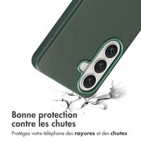 Accezz Coque arrière en cuir avec MagSafe Samsung Galaxy S26 - Cedar Green