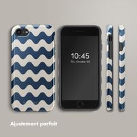 Selencia Coque arrière Vivid Apple iPhone SE (2022 / 2020) / 8 / 7 - Wave Vibes Classic Blue