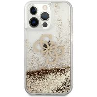 Guess Coque 4G Logo Liquid Glitter Apple iPhone 13 Pro - Doré