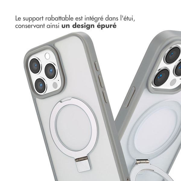 Accezz Coque Ring Stand avec MagSafe Apple iPhone 16 Pro Max - Gris