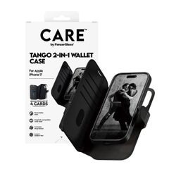 CARE by PanzerGlass Étui de télephone portefeuille Tango 2 en 1 avec MagSafe Apple iPhone 17 - Black