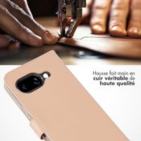 Selencia Étui portefeuille en cuir véritable Google Pixel 9A - Dusty Pink