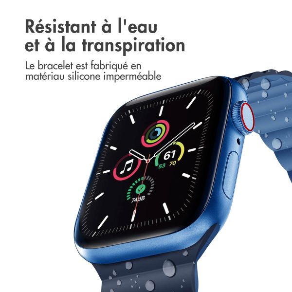 imoshion Bracelet en silicone magnétique Apple Watch | 44/45/46/49 mm - Bleu foncé