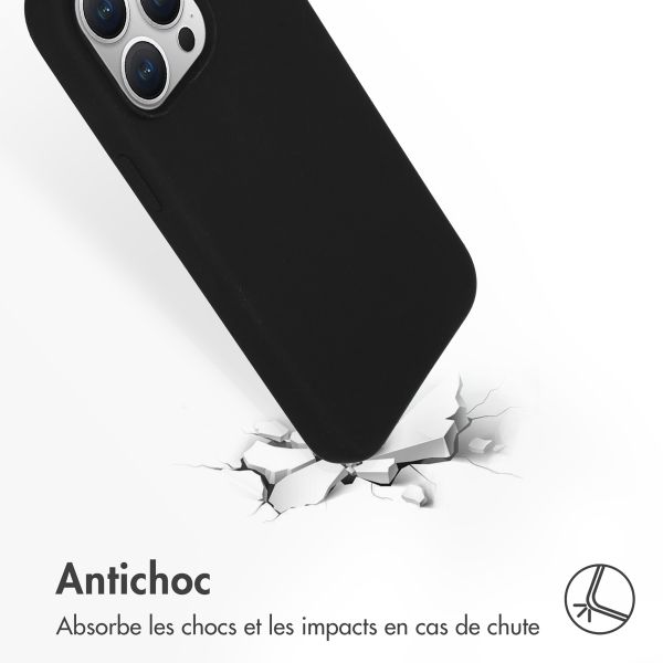Accezz Coque Liquid Silicone Apple iPhone 15 Pro Max - Noir