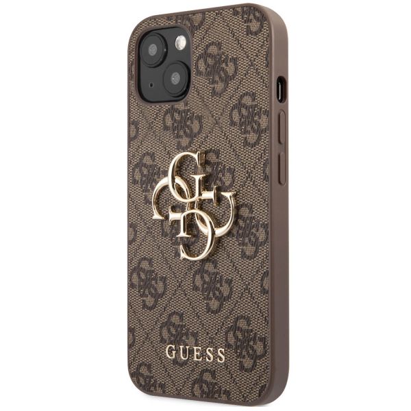 Guess Coque 4G Metal Logo Backcover Apple iPhone 13 - Marron
