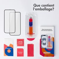 Accezz Protection d'écran en verre trempé avec applicateur - 2-pack Apple iPhone 17e / 16e / 15 / 14 / 13 / 13 Pro