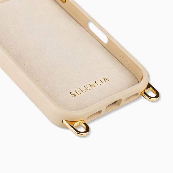 Selencia Coque arrière Rivièra avec MagSafe avec crochets amovibles Apple iPhone 17 Pro Max - Milky Latte