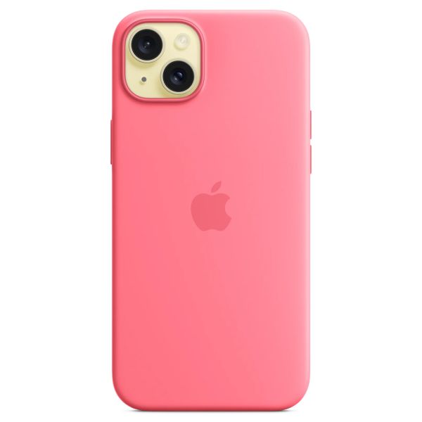 Apple Coque en silicone MagSafe Apple iPhone 15 Plus - Rose
