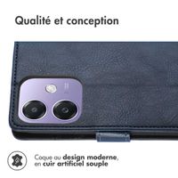 imoshion Étui de télephone portefeuille de luxe Oppo A40 (4G) / Oppo A40M (4G) / Oppo A60 (5G) - Bleu foncé