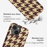 Selencia Coque arrière Vivid avec MagSafe Apple iPhone 14 - Pied-de-Poule
