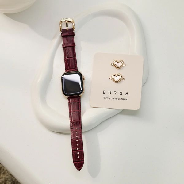 Burga Bracelet en cuir véritable Apple Watch | 38/40/41/42 mm - Mobwife / Gold