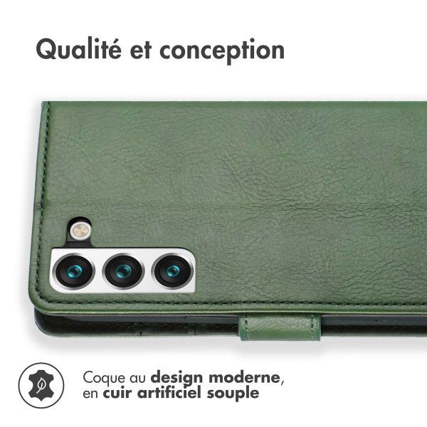 imoshion Étui de télephone portefeuille de luxe Samsung Galaxy S22 - Vert
