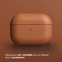 Accezz Coque en cuir véritable  Apple Airpods Pro - Cognac