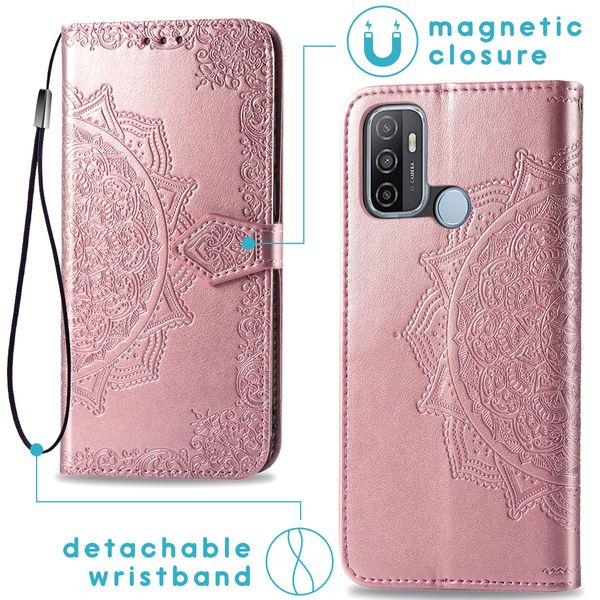 imoshion Etui de télephone Mandala Oppo A53 / Oppo A53s - Rose Doré