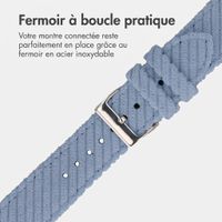imoshion Bracelet en velours côtelé Apple Watch | 44/45/46/49 mm - Bleu clair
