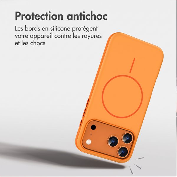 imoshion Coque arrière Color avec Thin MagSafe Ring Apple iPhone 17 Pro Max - Orange
