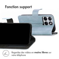 imoshion Étui de télephone portefeuille de luxe Motorola Edge 70 Fusion - Bleu clair