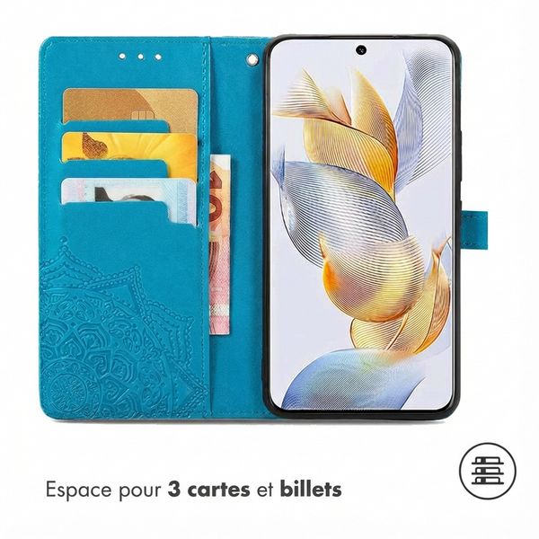 imoshion Etui de télephone Mandala Honor 90 - Turquoise