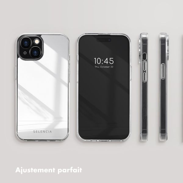 Selencia Coque Mirror Apple iPhone 15 - Argent