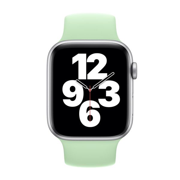 Apple Bracelet Boucle unique en Silicone Apple Watch | 38/40/41/42 mm - Taille 2 - Pistachio