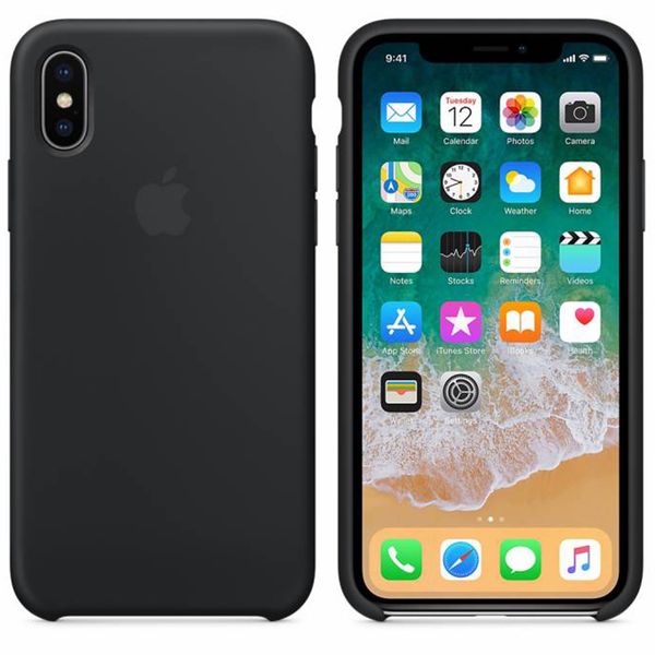 Apple Coque en silicone Apple iPhone X - Noir