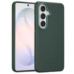 Accezz Coque arrière en cuir avec MagSafe Samsung Galaxy S26 - Cedar Green